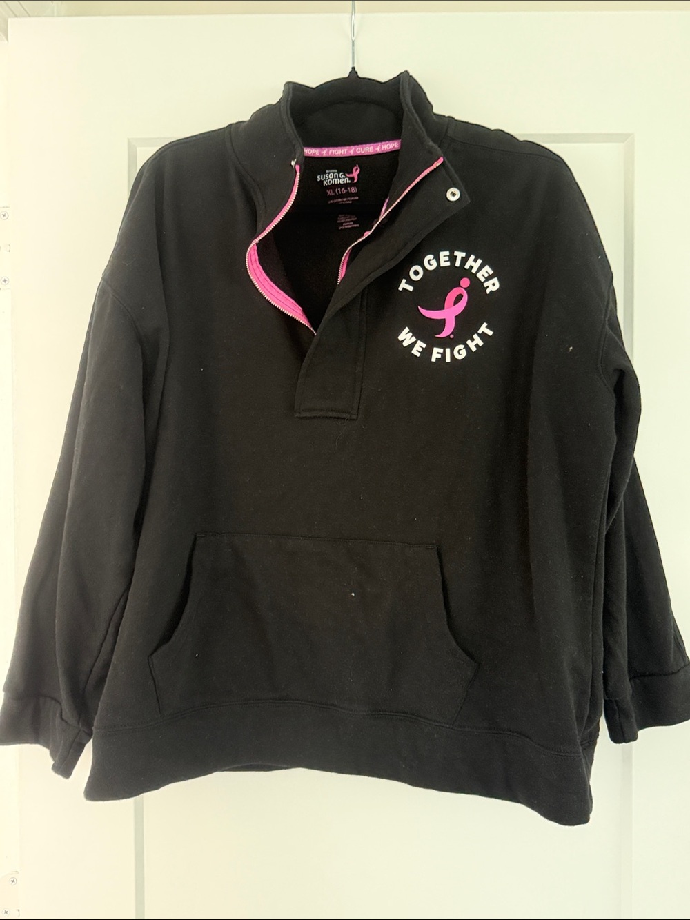 Susan G. Komen Black Pullover Sweatshirt - Together We Fight